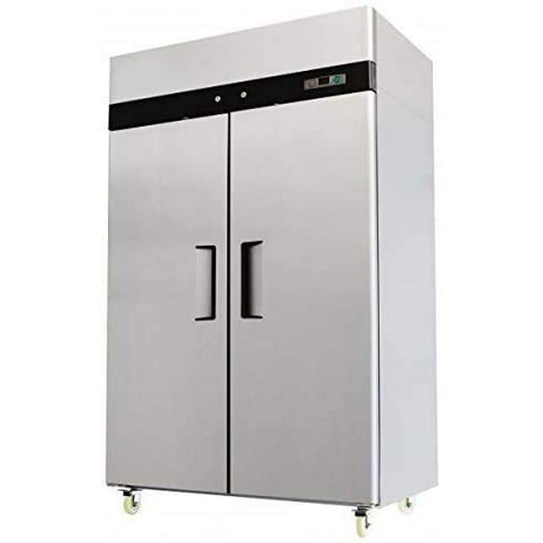 52" Double 2 Door Side By Side Stainless Steel Reach in Commercial ...