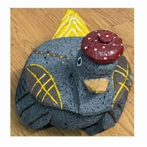 Made in Mexico Beautifully Hand Carved Painted Guacamole Maker Large Duck Pata Pato Genuine Mexican Manual Guacamole Salsa Maker Volcanic Lava Rock Stone Molcajete W/Top Mortar and Pestle