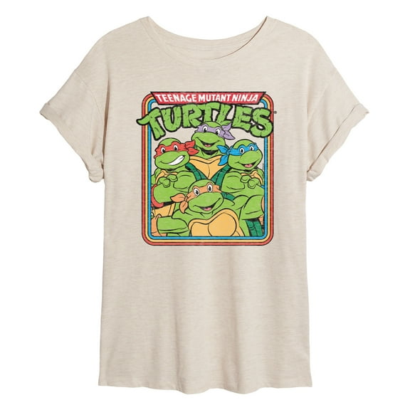 Teenage Mutant Ninja Turtles - Retro Group - Juniors Ideal Flowy Muscle T-Shirt