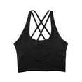 thumbnail image 6 of 2 Pack Women's Sport Bra Strappy Back Yoga Tops Running Workout T-Shirt Sports Underwear Inner Chest Pad Sling Tube Top Vest, 6 of 6