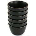 thumbnail image 2 of Elama Paul 6 Piece Stoneware Bowl Set in Matt Black with Gold Rim, 2 of 6