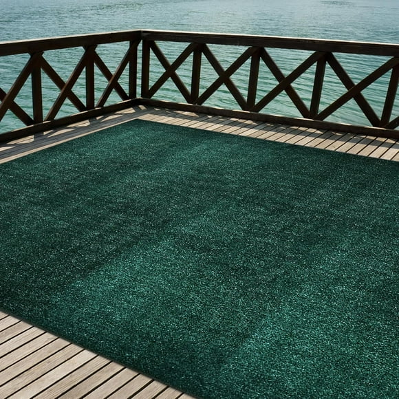 Indoor/Outdoor Turf Carpet & Rugs Synthetic Grass Artificial Grass for Decks Patios Yards Camping Boats Finished Edges with Binding Tape ft X ft in Lawn