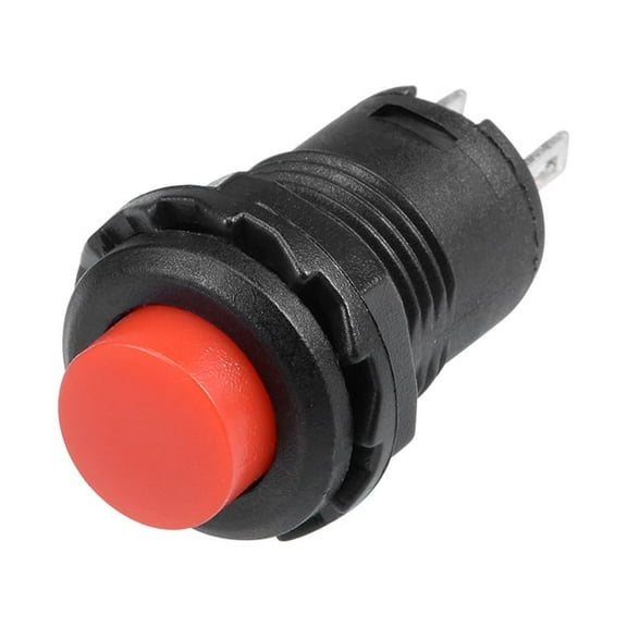 5pcs 12mm Latching Type Push Button Switch Red Round Button SPST NO