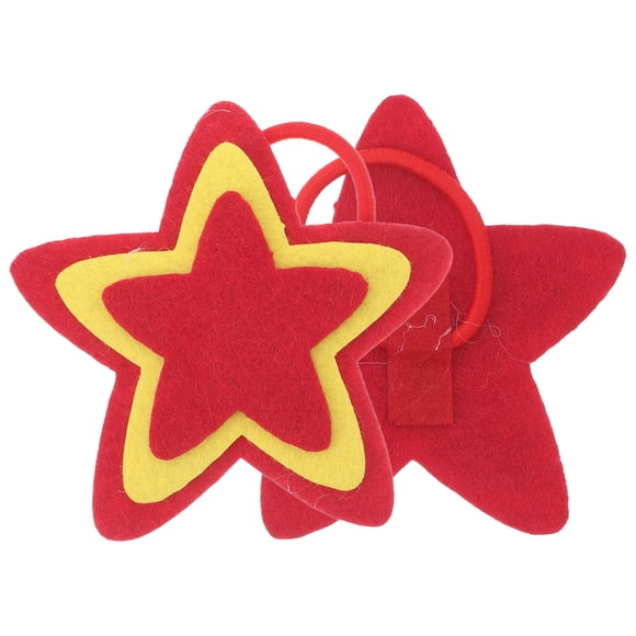KAKOWELY 2 pulseras de estrella de cinco puntas para niños, de fieltro, para fiestas de baile y deportes, ideal como recuerdo de jardín de infantes.