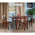 thumbnail image 2 of Winsome Wood Pulman 5-Pc Dining Set, Extendable Table & 4 Ladder-back Chairs, Walnut Finish, 2 of 7