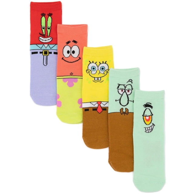 Bob L'éponge Chaussettes Garçons/filles (Lot de 5)