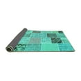thumbnail image 2 of Ahgly Company Indoor Rectangle Patchwork Turquoise Blue Transitional Area Rugs, 4' x 6', 2 of 4