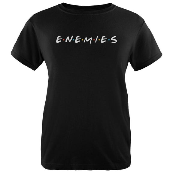 Enemies Parody Womens T Shirt Black LG