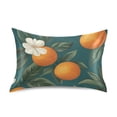 thumbnail image 7 of Yayeee Pillowcase Standard Size Set of 2 Satin Wrinkle Resistant Pillow Case, Retro Floral Orange, 7 of 7
