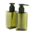 thumbnail image 2 of Vacías de Plástico PET Translúcido de 2 Piezas con Bomba para Acondicionador de Champú - Verde Sunnimix Botellas de champú vacías, 2 of 7