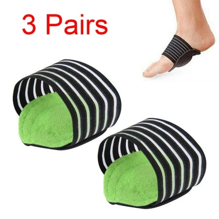 TekDeals 3 Pairs Elastic Cushioned Arch Support for Men Women Breathable Plantar Fasciitis Arch Support Foot Arch Band