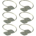 thumbnail image 2 of Ludlz 6Pcs Rhinestone Napkin Rings Buckle Holder Hotel Wedding Dinner Banquet Decor, 2 of 7