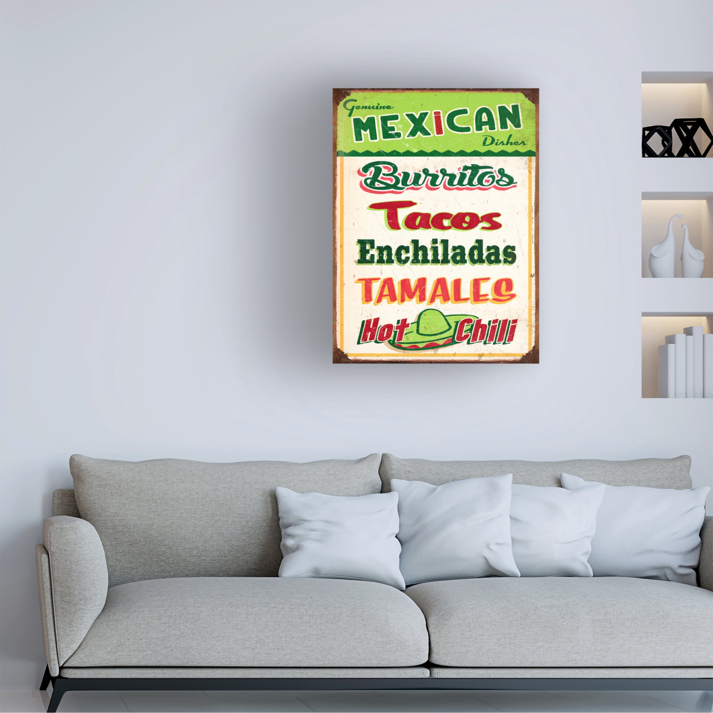 RetroPlanet 'Mexican Sign Board' Canvas Art