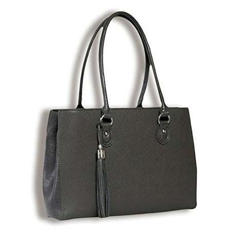 BFB Laptop Tote Bag for Women - Luxury Designer Computer Bag - Handmade Vegan Leather Laptop Shoulder Bag Multi-Pocket 13