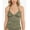 Raised Rib Olive, variant on Womens Juniors Halter Strappy Tankini Swim Top