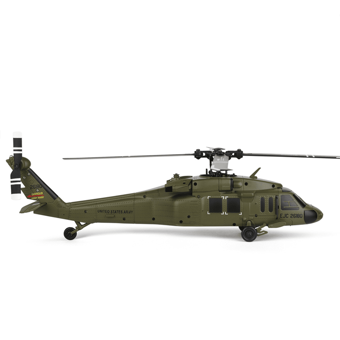 K170 UH-60L BlackHawk RC Helicopter for Adults, 2.4G 4CH 6-Axis Gyro Brushless Military RC Helicopter Model with 4-Paddle Aileronless, Altitude Hold, Optical Flow Positioning, One-Key Takeoff Landing