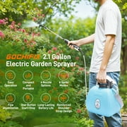 Garden Sprayer,GOCHIFIX 2.11 Gallon/8L Electric Backpack Sprayer with 4 Mist Nozzles,6 Spray Modes,Retractable Wand Adjustable Shoulder Strap for Lawn, Garden, Yard,Blue