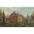 thumbnail image 2 of Edward Lamson Henry 18x12 Black Ornate Wood Framed Double Matted Museum Art Print Titled - The Attack on Chew's House During the Battle of Germantown, 1777 (1878), 2 of 5