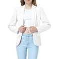 thumbnail image 2 of Otqutp Blazer Jacket for Teen Girls Long Sleeve Y2K Solid Lapel Formal Suit Open Front Business Dress Tops with Pocket, 2 of 9
