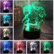 thumbnail image 4 of Lámpara 3D para niños, luz nocturna alimentada por batería para dormitorio de niños, luz nocturna con Control remoto, lámpara Kakashi Sasuke Sakura para ventilador, decoración de habitación de niño brillar Electrónica, 4 of 5