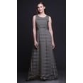 thumbnail image 3 of Bimba Robe Longue Sans Manches pour Femmes à Carreaux Imprimés Style Chic Maxi-Robe-Petit, 3 of 5
