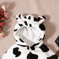 thumbnail image 5 of Coerni Baby Cow Print Onesie Soft Plush Footed Jumpsuit Cute 3D Cow Hood Infant Boys & Girls Winter Cozy Warm One Piece Clothes, 5 of 6