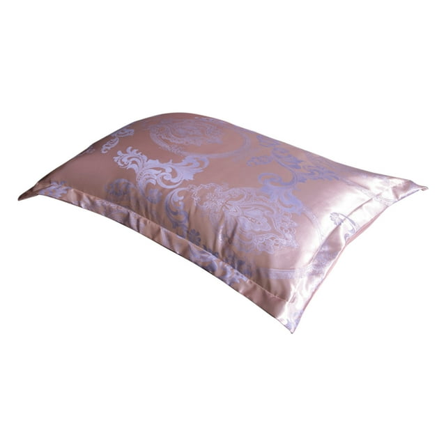 Eoozwa Satin Pillow Cover for Wedding Couples Polyester Pillowcase Elastic Border Breathable Soft Bedding Home Decor