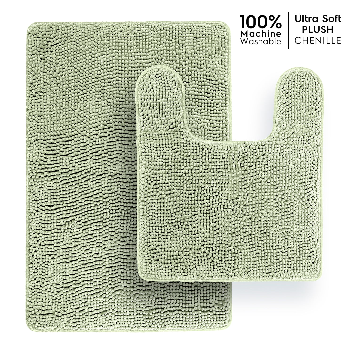 Tafts Ultra Soft Luxury Bath Mat, Bathroom Rugs, Chenille Microfiber, Absorbent NonSlip Machine