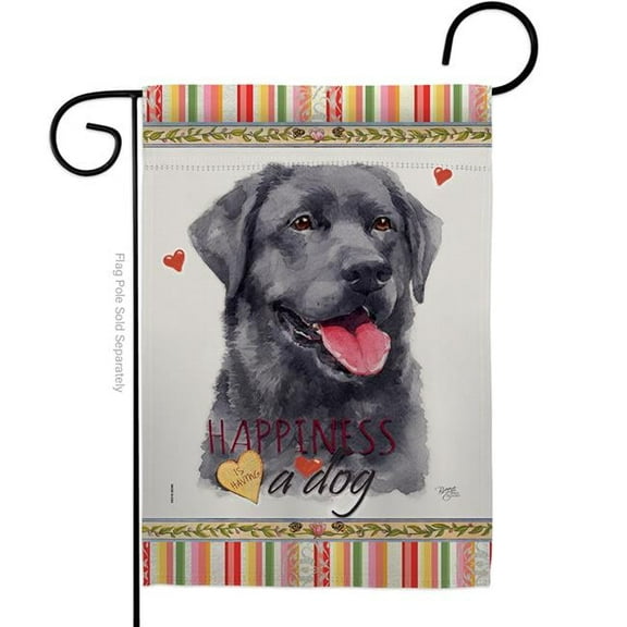 Breeze Decor G160193-BO 13 x 18.5 in. Dog Labrador Happiness Double-Sided Decorative Vertical Garden Flag