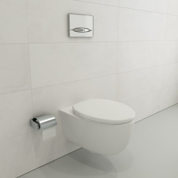 BOCCHI 1632-001-0129 Milano Wall-hung Elongated Toilet Bowl White