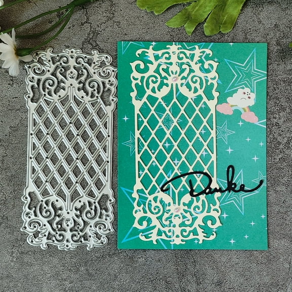 Die Cuts for Card Making, Ouginx Lace Border Background Metal Cutting Dies DIY Die Cutters Die Stencils for Scrapbooking, Embossing & More