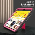 thumbnail image 2 of Dteck Hard Case For iPad Air 13 Inch M3 2025/M2 2024, Heavy Duty Military Grade Rugged Shockproof Protective Cover with Built-in Kickstand Cover, Rose, 2 of 6