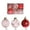 Red, variant on 6-Piece Netting Painted Gold Glitter Christmas Ornament Set For Holiday Decor