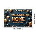 thumbnail image 2 of Colorful Decoration Welcome Home Balloons Banner Heart Patterns Glittering Stars for Family Reunion Indoor Celebration Party Decor, 2 of 7