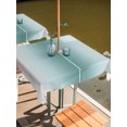 thumbnail image 6 of Turquoise Grey Ombre Outdoor Tablecloth with Umbrella Hole, Modern Abstract Art Gradient Spillproof Waterproof Outdoor Table Cover, Patio Tablecloths for Party/Garden/Picnic, Square 54"x54", 6 of 9