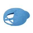 thumbnail image 4 of Women‘s Baseball Cap Breathable Mesh Cross Hollow Design Wide Brim Sun Protection Outdoor Ponytail Hat, 4 of 7