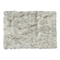 5' x 8' Ombre Gray Faux Sheepskin Rug