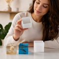 thumbnail image 4 of Cube Resin Mold, Silicone Mirror Finish High Transparency Right Angle Flat for DIY Handmade 3D Specimen Ornament Molds 1 Set White S, 4 of 5