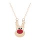 thumbnail image 3 of Collar colgante Yinane ciervo roja oro para mujeres niñas, 3 of 5