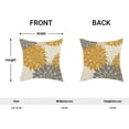 thumbnail image 5 of Mustard Yellow Grey Pillow Covers 18x18 Inch Set of 2 White Dahlia Floral Decor Throw Pillows Summer Modern Geometry Flower Outdoor Decorative Cushion Cases for Sofa Couch Bed Decorations, 5 of 6