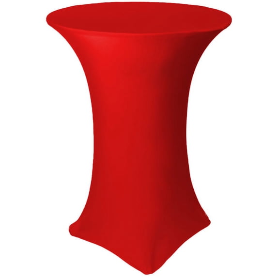 30 x 42 Red Spandex Highboy Cocktail Cover by Banquet Tables Pro