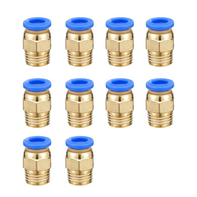 10 Pieces Home Portable Threaded Interface Pneumatic Hose Connector Removable Replaceable Reusable Fast Release Pipe Connectors Hardware PC8-02