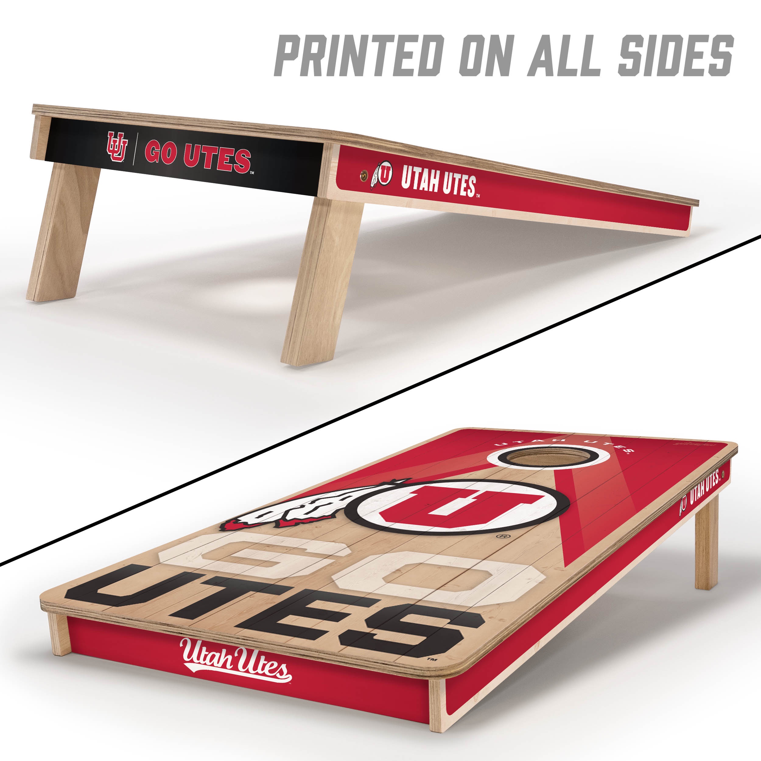 YouTheFan NCAA Utah Utes 2x4 Slogan Series Cornhole