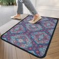thumbnail image 4 of Blue Ethnic Paisley Pattern Door Rugs,Washable Non Slip Door Mats Indoor,Decorative Door Mats,Entry Mat Indoor for Entrance,Bedroom,Kitchen,Bathroom,30"x17", 4 of 6