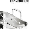thumbnail image 4 of 16.5inch Roasting Pan with V-Shape Rack - Stainless Steel Large Turkey Roaster for Chicken Ham, 4 of 6
