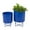Blue Solid Round S/2 16", 13"H, variant on CosmoLiving by Cosmopolitan 16", 13"H Blue Metal Planter (2 Count)