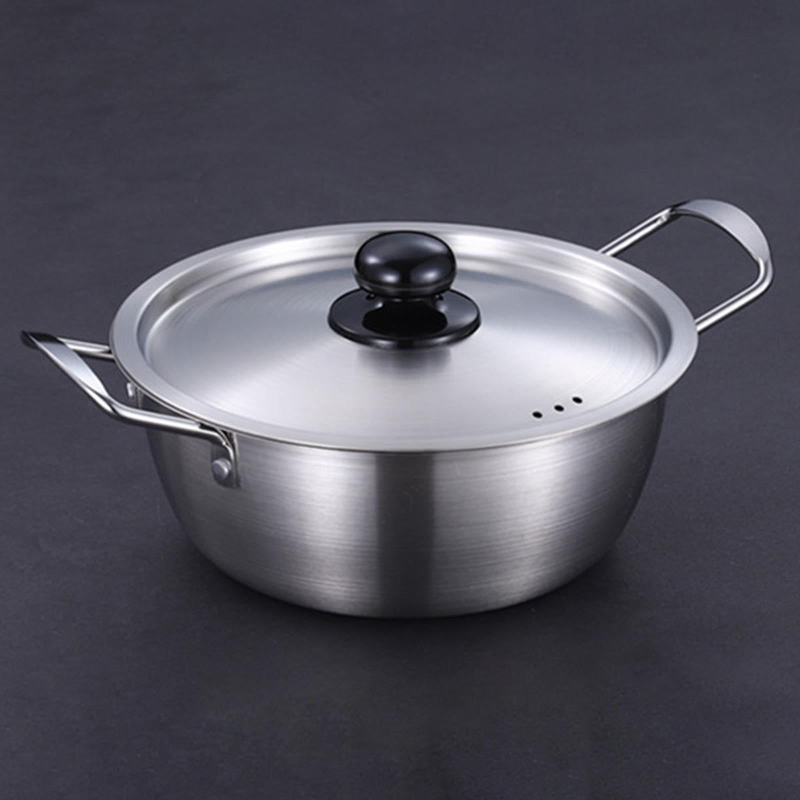 Baoblaze Korea Ramen Pot Home with Lid Instant Noodles Pot for Restaurant Picnic Eggs 18cm