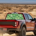 thumbnail image 3 of SEANATIVE Truck Decals for Back Window Waterproof Decorative Back Window Decal for Pickup Trucks See Through Vinyl Wrap St. Patrick's Day Car Exterior Decor, Green Four Leaf Clover, 3 of 7