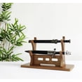 thumbnail image 4 of Wooden Flute Rack, 2-Tier Display Holder, Multi-Tier Stand For Collecting Flutes,Scabbards,Woodwind Instruments, Cutting Tool,Organizer for Collecting, Displaying (Walnut), 4 of 6
