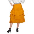thumbnail image 3 of Moomaya Ruffle Style Skirts For Women Casual Solid Cotton Summer Wear Clothing, 3 of 6
